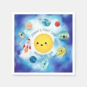 Serviette En Papier Thème spatial Révolution spatiale 1er anniversaire (Devant)