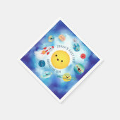 Serviette En Papier Thème spatial Révolution spatiale 1er anniversaire (Coin)