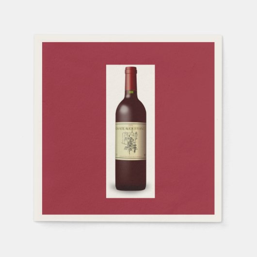 Serviette En Papier Thème Vin Français / Papier à thème (Devant)