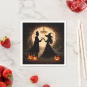 Serviette En Papier Thème vin pour soirée Halloween (En situation)