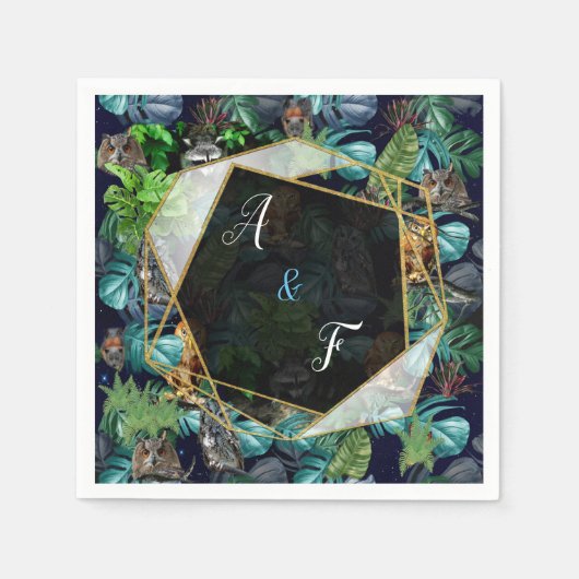 Serviette En Papier Thèmes de fête nocturne (Devant)