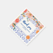 Serviette En Papier Thés Fête des mariées d'été plus fleurie (Coin)