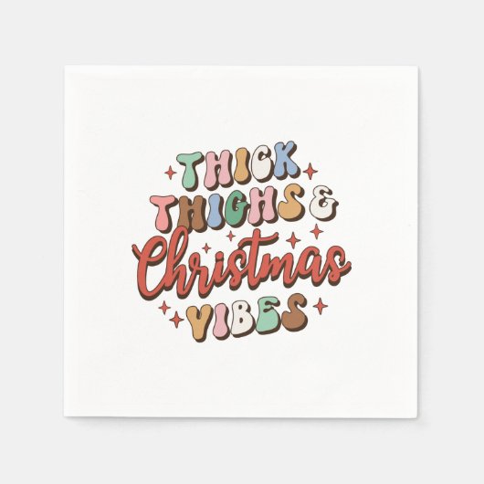 Serviette En Papier Thèses épais et Vibes de Noël (Devant)