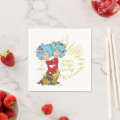 Serviette En Papier Thing One Thing Two Joyeux Things-Giving ! (En situation)
