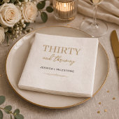 Serviette En Papier Thirty & Thriving 30th Birthday Party