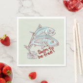 Serviette En Papier Thon Poisson assaisonnant une boîte (En situation)