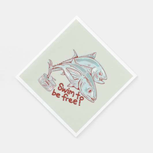 Serviette En Papier Thon Poisson assaisonnant une boîte (Coin)