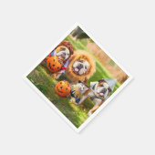 Serviette En Papier Three Bulldogs in Costumes (Coin)