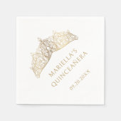 Serviette En Papier Tiara Crown Elegant Quinceanera (Devant)