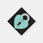 Serviette En Papier Tiare de fête d'anniversaire sous la douche Bleu s (Coin)