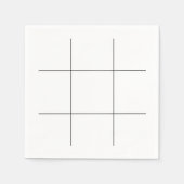 Serviette En Papier Tic Tac Toe Board (Devant)