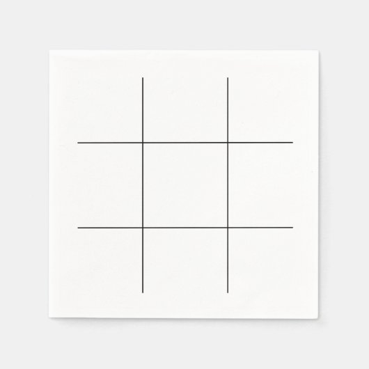 Serviette En Papier Tic Tac Toe Board (Devant)