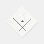 Serviette En Papier Tic Tac Toe Game (Coin)