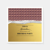 Serviette En Papier Ticket d'or personnalisé Chocolate Bar Party (Devant)