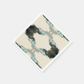 Serviette En Papier Tidal Echoes — Abstract Fluid Ink Pattern (Coin)