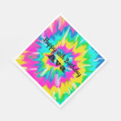 Serviette En Papier Tie Dye Fête d'anniversaire (Coin)