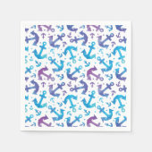 Serviette En Papier Tie Dye Motif Ancre (Devant)
