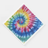 Serviette En Papier Tie Dye Rainbow Paper Napkin Rainbow Design (Coin)
