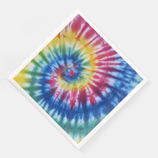 Serviette En Papier Tie Dye Rainbow Paper Napkin Rainbow Design (Coin)