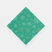 Serviette En Papier Tiel et Gold Snowflakes (Coin)