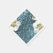 Serviette En Papier Tiffany Aqua Beach Blue Jasmine Parties scintillan (Coin)