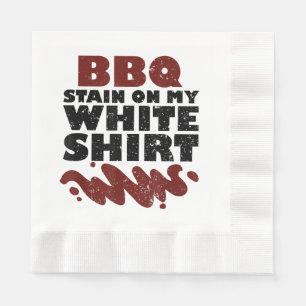 Serviette En Papier Tige barbecue sur mon blanc