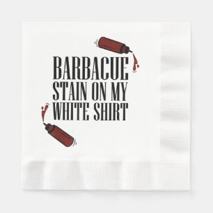 Serviette En Papier Tige barbecue sur mon blanc