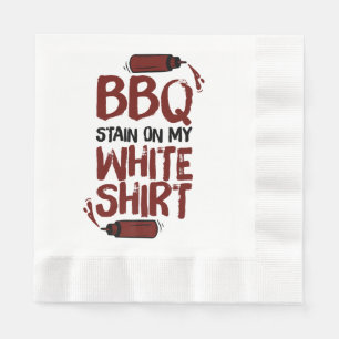 Serviette En Papier Tige barbecue sur mon blanc Premium