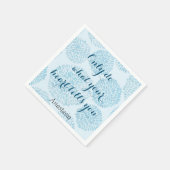 Serviette En Papier Tige bleue moderne (Coin)