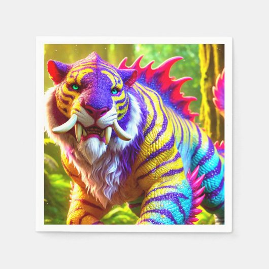 Serviette En Papier Tiger Art (Devant)