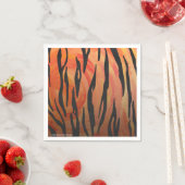 Serviette En Papier Tiger chaud orange et noir (En situation)