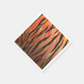Serviette En Papier Tiger chaud orange et noir (Coin)