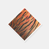 Serviette En Papier Tiger chaud orange et noir (Coin)