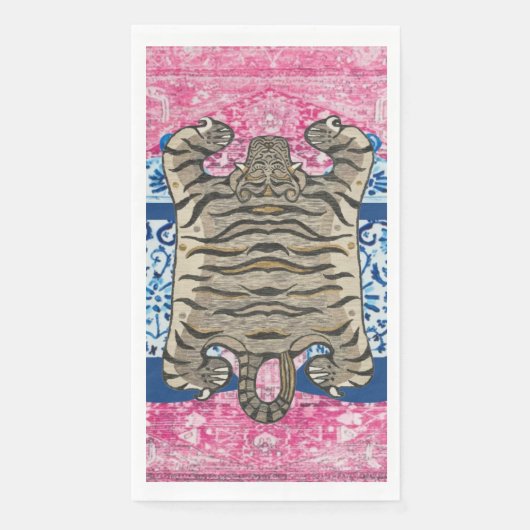 Serviette En Papier Tiger Chinoiserie Ginger Jar jar papier (Devant)