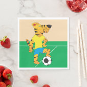 Serviette En Papier Tiger Jouer au football (En situation)