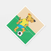 Serviette En Papier Tiger Jouer au football (Coin)
