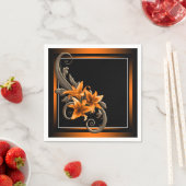 Serviette En Papier Tiger Lily Mariage (En situation)