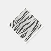 Serviette En Papier Tiger noir et blanc (Coin)