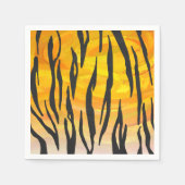 Serviette En Papier Tiger noir et orange (Devant)