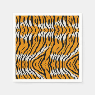 Serviette En Papier Tiger Skin Poster de animal Design Motif