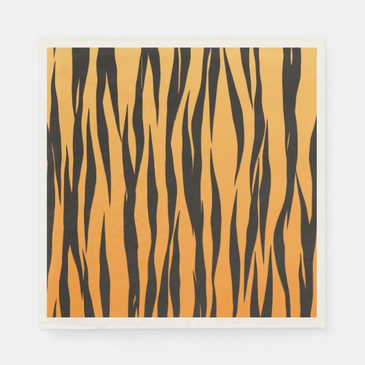 Serviette En Papier Tiger Strier Black Gold Mariage Parti Poster de an (Devant)