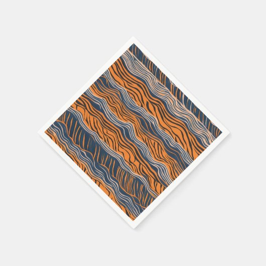 Serviette En Papier Tiger Stripes Design inspiré de la peau (Coin)