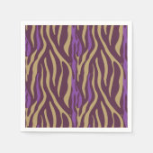 Serviette En Papier Tiger Stripes Motif en Purple & Gold Decoupage (Devant)
