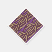 Serviette En Papier Tiger Stripes Motif en Purple & Gold Decoupage (Coin)