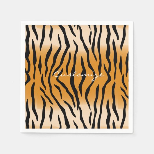 Serviette En Papier Tiger Stripes Motif Thunder_Cove (Devant)