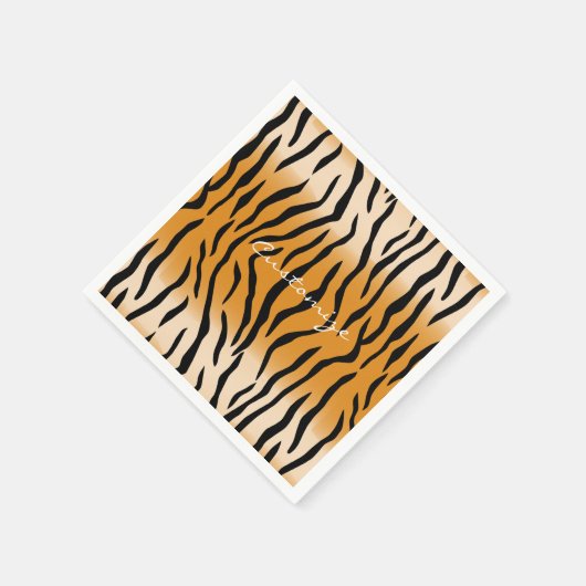 Serviette En Papier Tiger Stripes Motif Thunder_Cove (Coin)