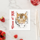 Serviette En Papier Tiger Tête Aquarelle Animal Année Classe (En situation)