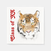Serviette En Papier Tiger Tête Aquarelle Animal Année Classe (Devant)