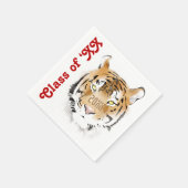 Serviette En Papier Tiger Tête Aquarelle Animal Année Classe (Coin)
