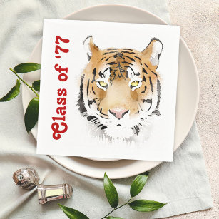 Serviette En Papier Tiger Tiger Tiger Tige Aquarelle Animal Texte Pers
